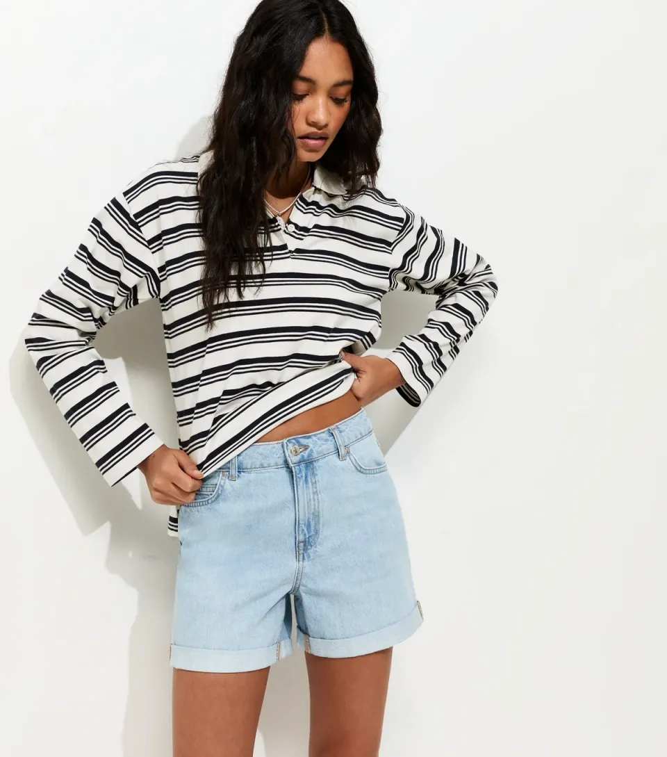 Women's Black Denim Boyfriend Shorts