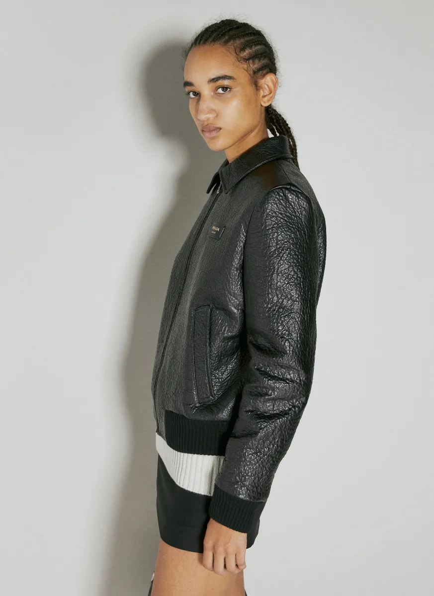 Leather Bomber Jacket