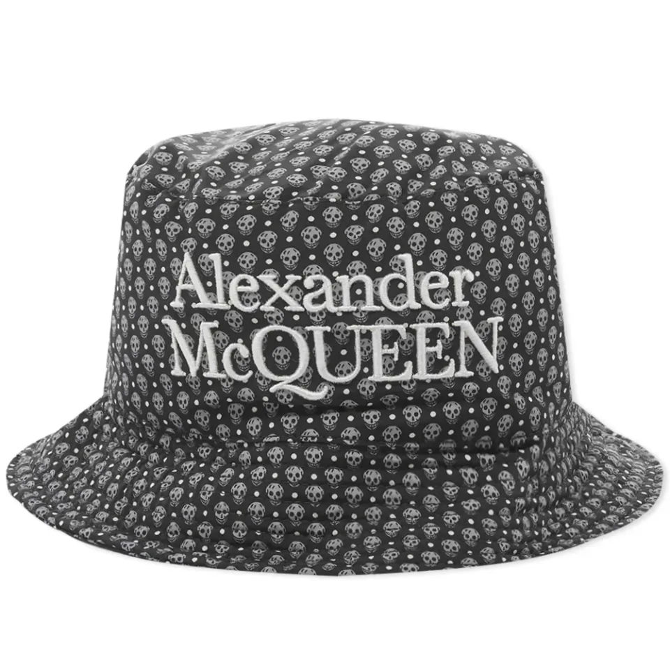 Polka Dots Skulls Bucket Hat