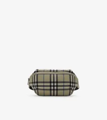 Check Belt Bag in Lichen beige