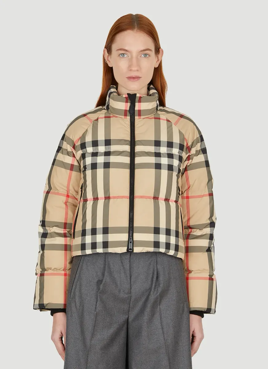 Checked Puffer Jacket