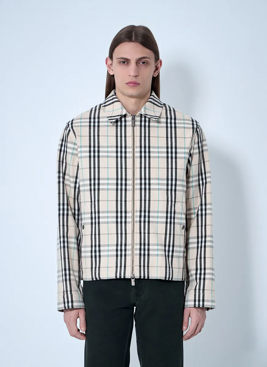 Check Cotton Harrington Jacket