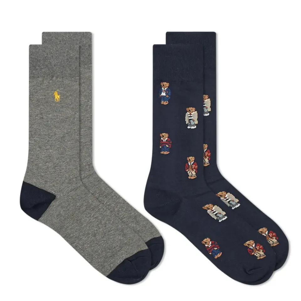 All Over Bear Sock - 2 Pack