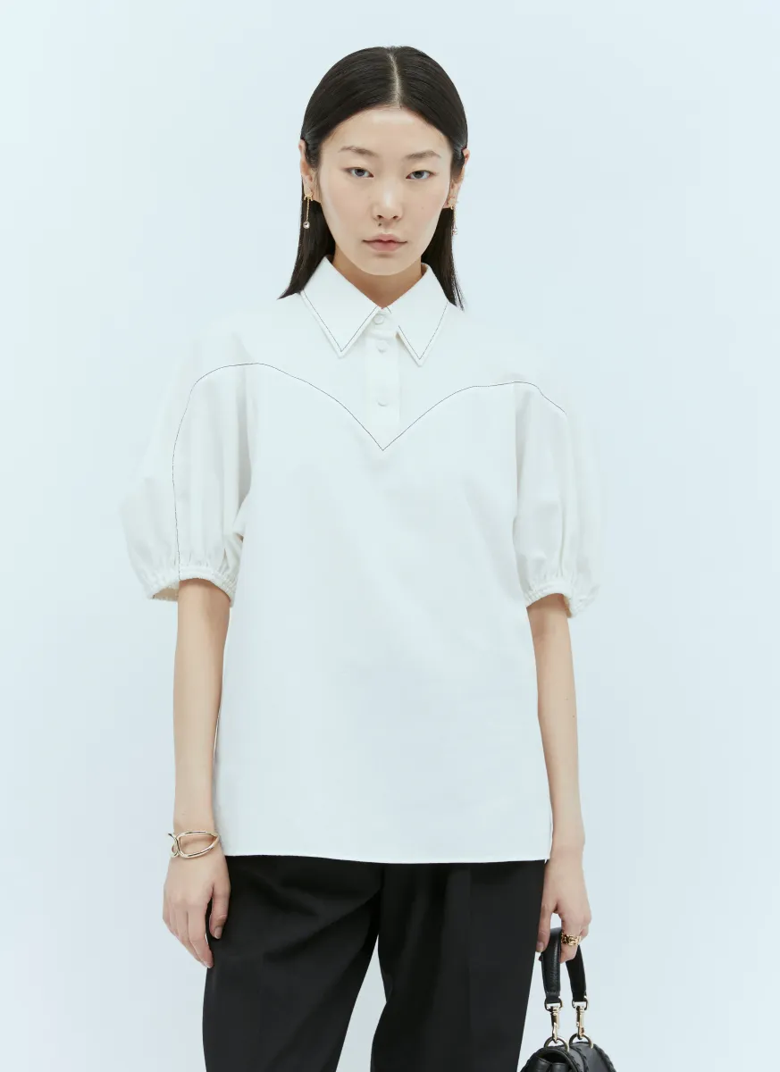 Balloon-Sleeve Top