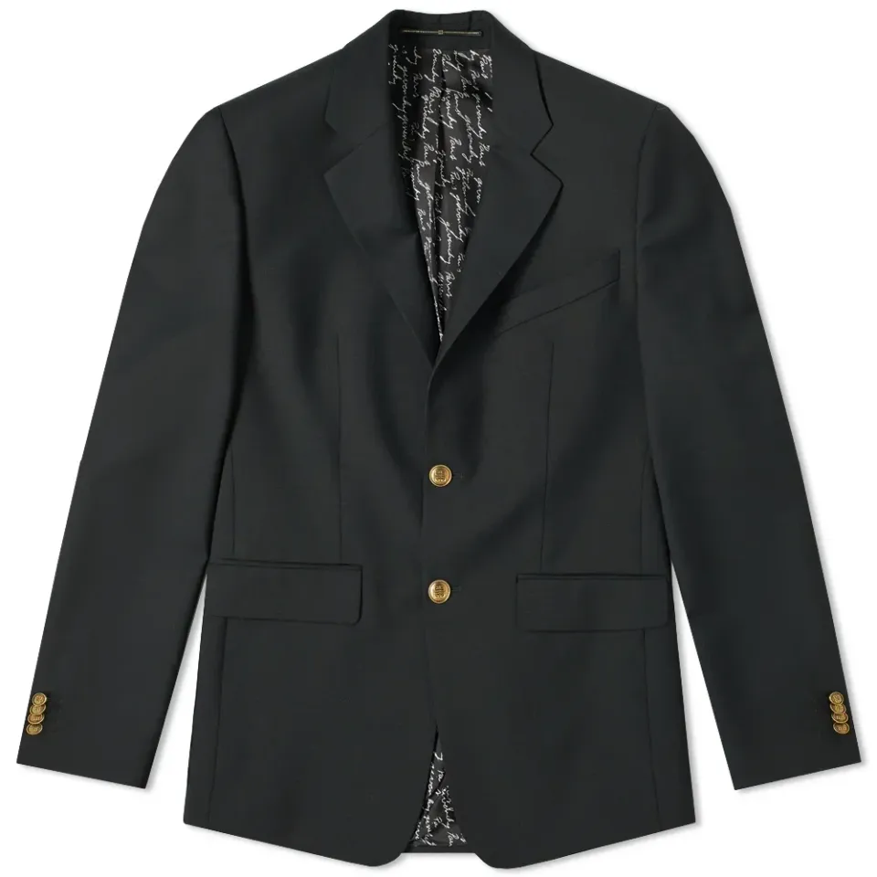 Gold Button Single Breasted Blazer