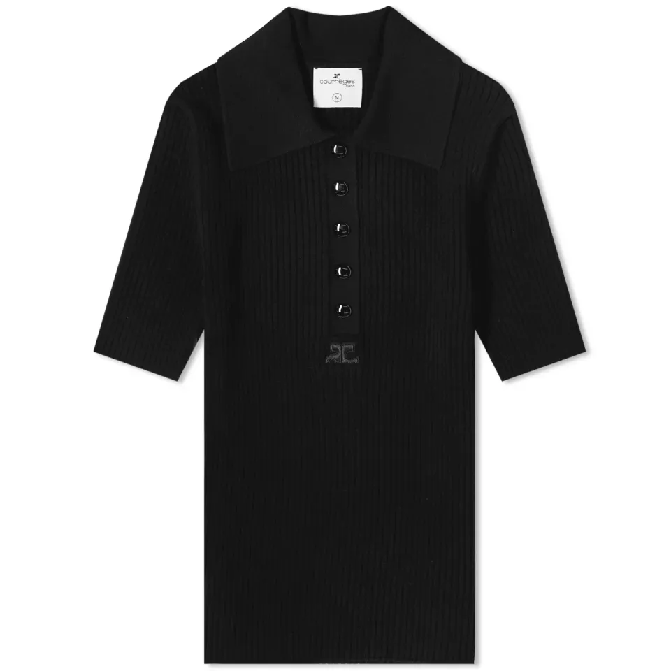 Courrèges Rib Knit AC Classical Polo