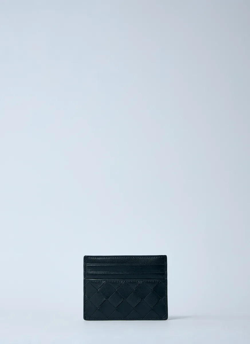 Intrecciato Leather Cardholder