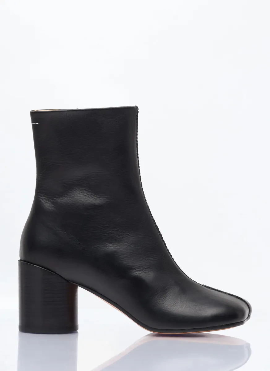 Stitch-Out Leather Ankle Boots
