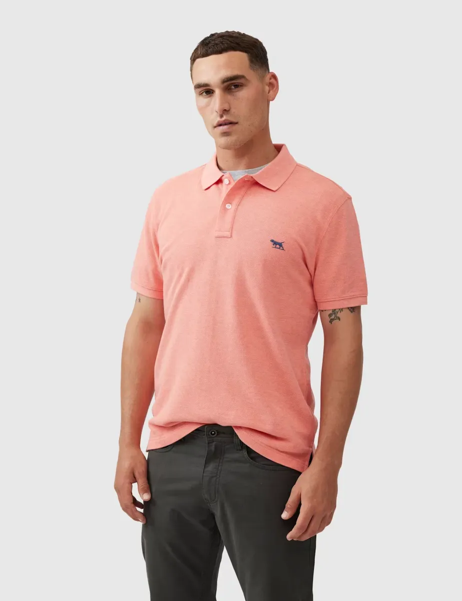 Gunn Slim Fit Pure Cotton Polo Shirt Pink Mix