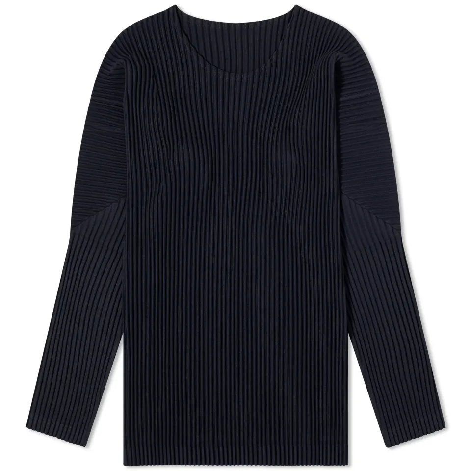 Pleated Long Sleeve T-Shirt