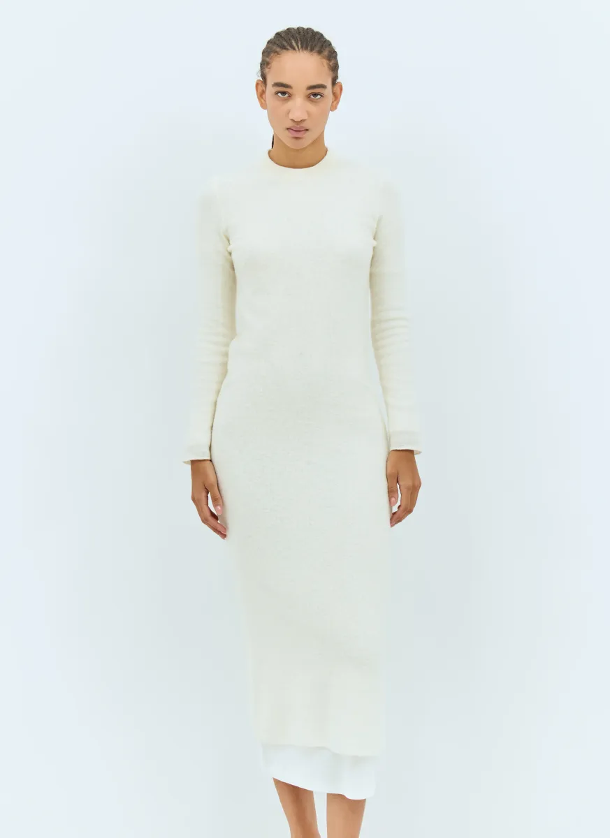 Wool Knit Midi Dress