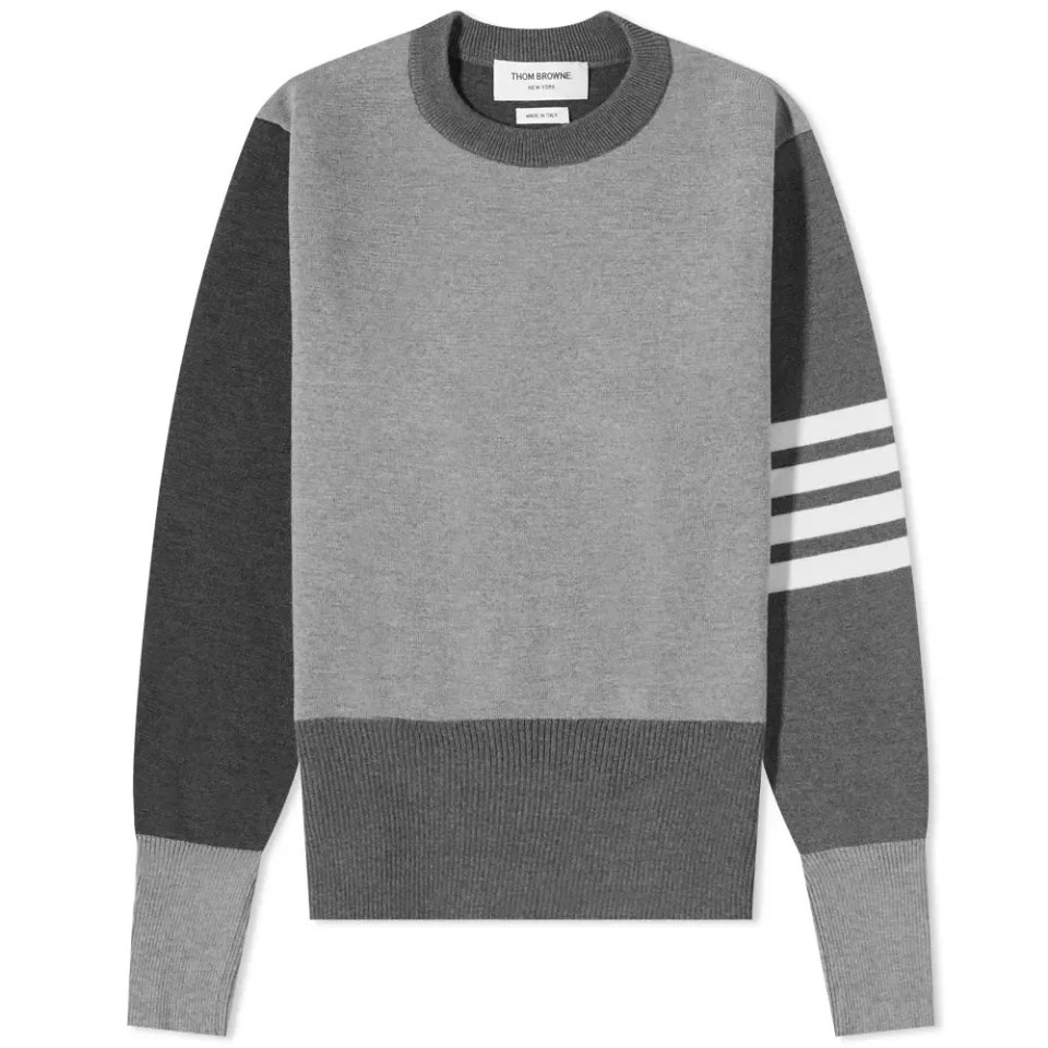 Funmix 4 Bar Striped Crew Knit