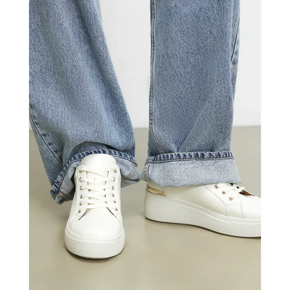 Flatform Lace Up Trainers