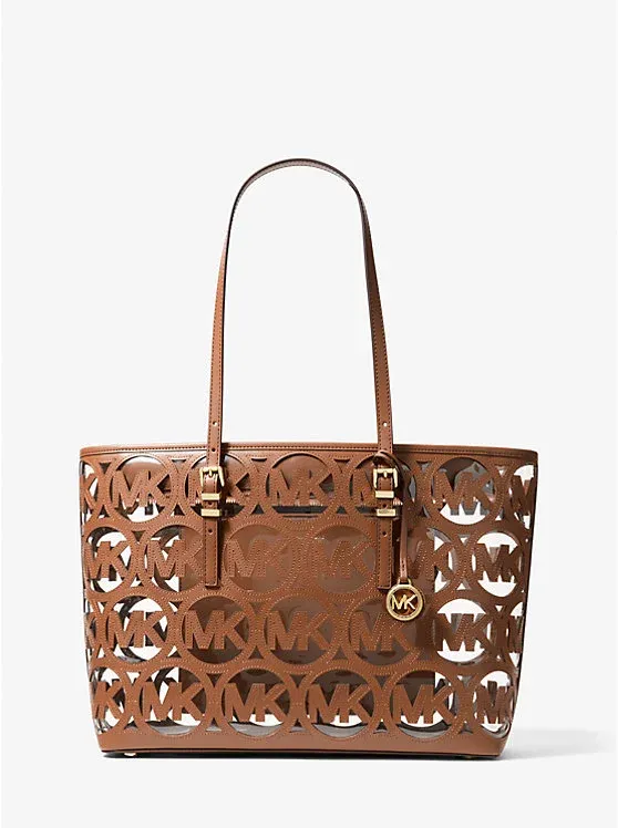 Quinn Large Laser-Cut Logo Tote Bag