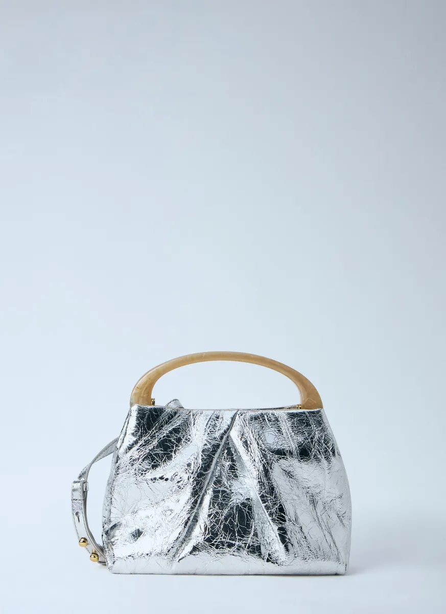 Metallic Structured Handbag