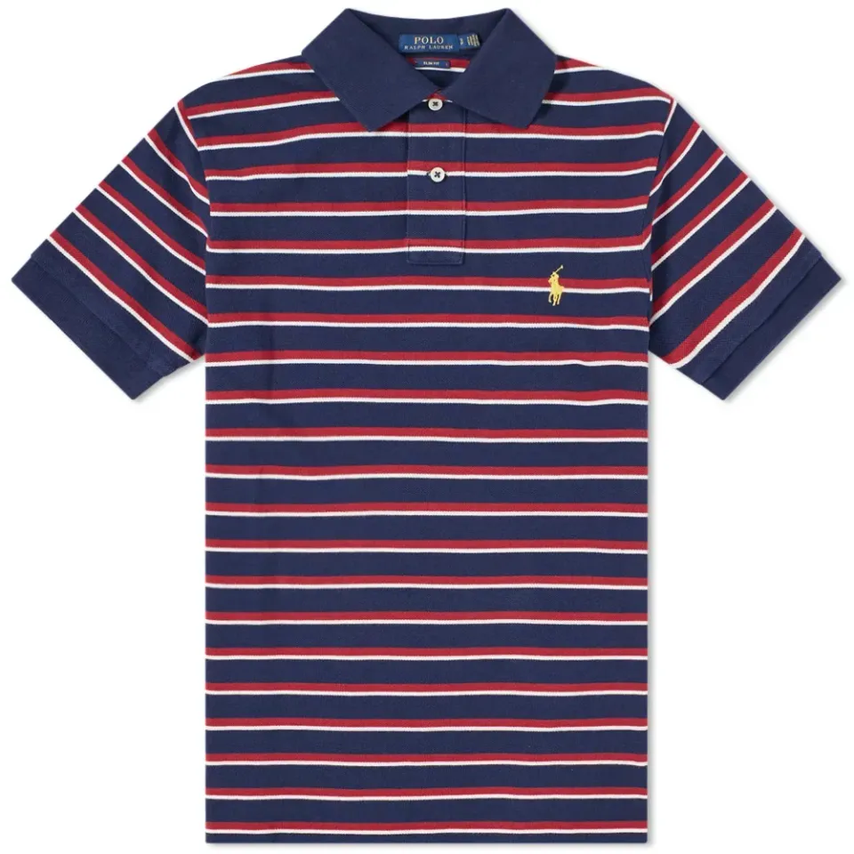 Slim Fit Stripe Polo