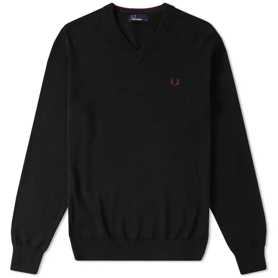 Fred Perry Classic Cotton V Neck Sweater