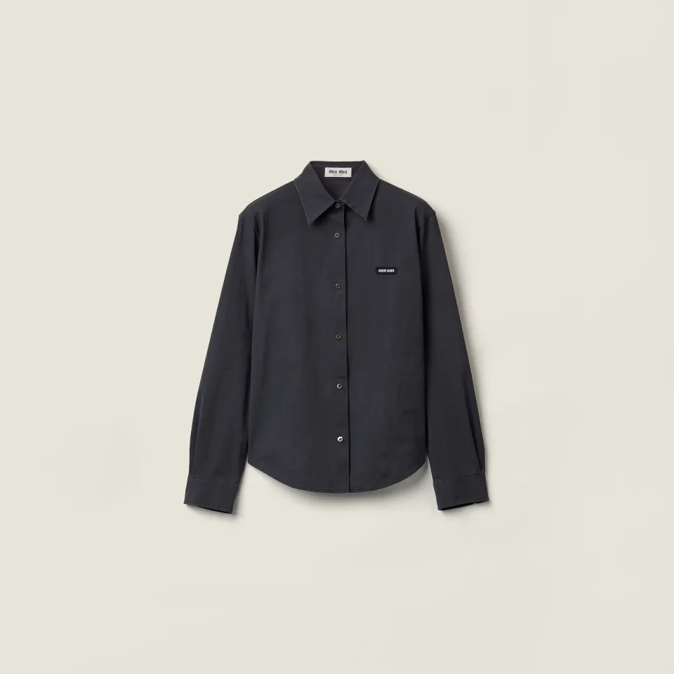 Stretch poplin shirt