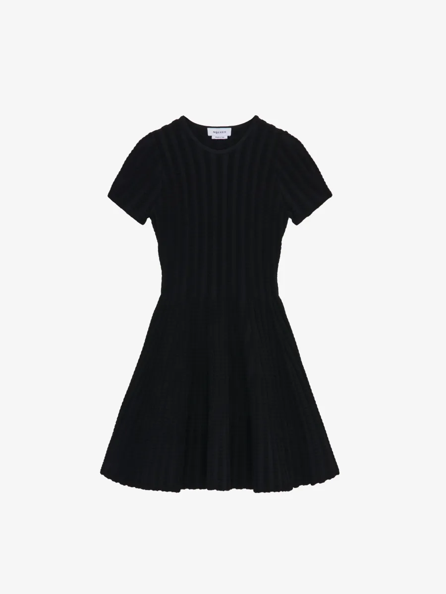 Chenille Stripe Mini Dress