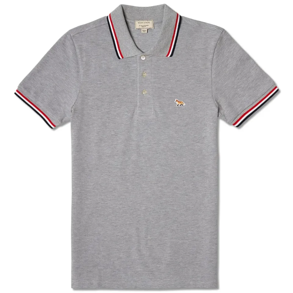 Maison Kitsuné Tricolour Tipped Polo Shirt