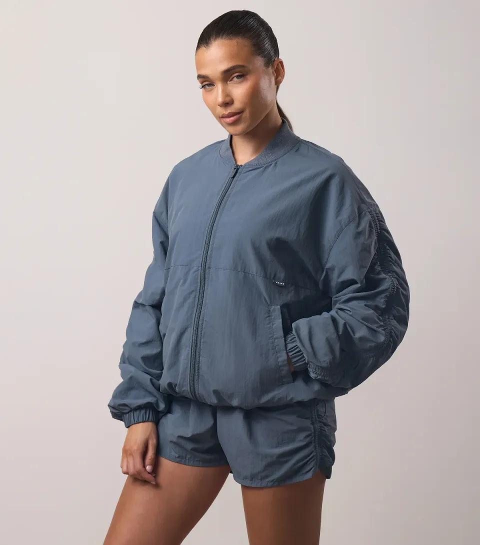 Women's Dark Blue Windbreaker Jacket
