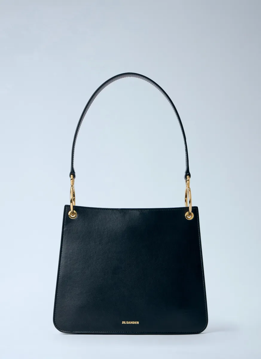 Structured Leather Shoulder Bag