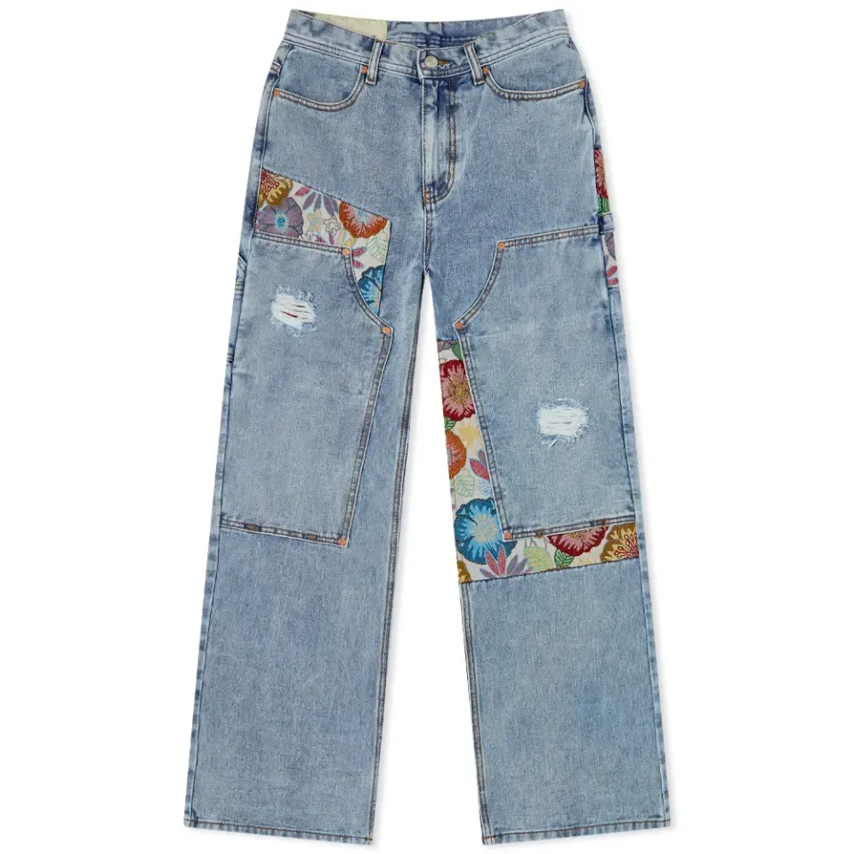 Straight Leg Pocket & Patch Jeans