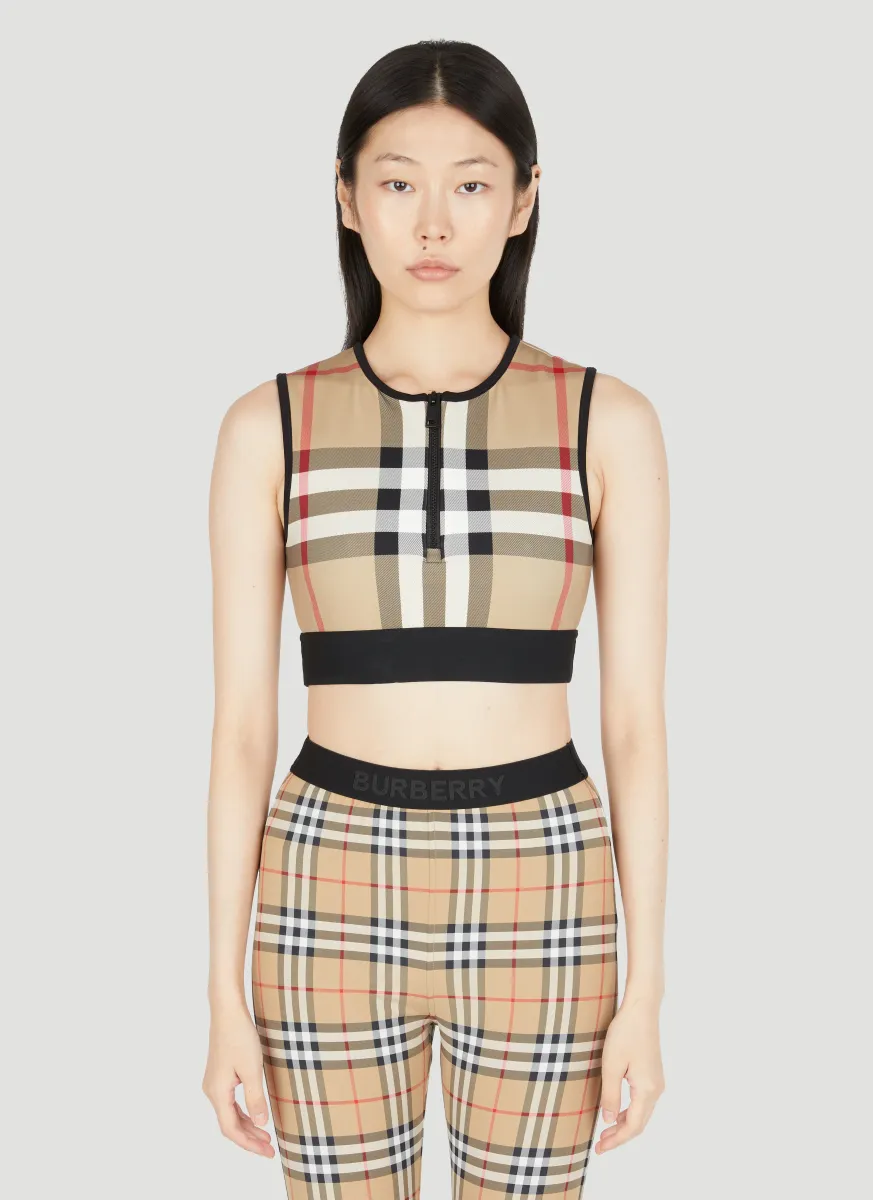 Zadie Check Crop Top