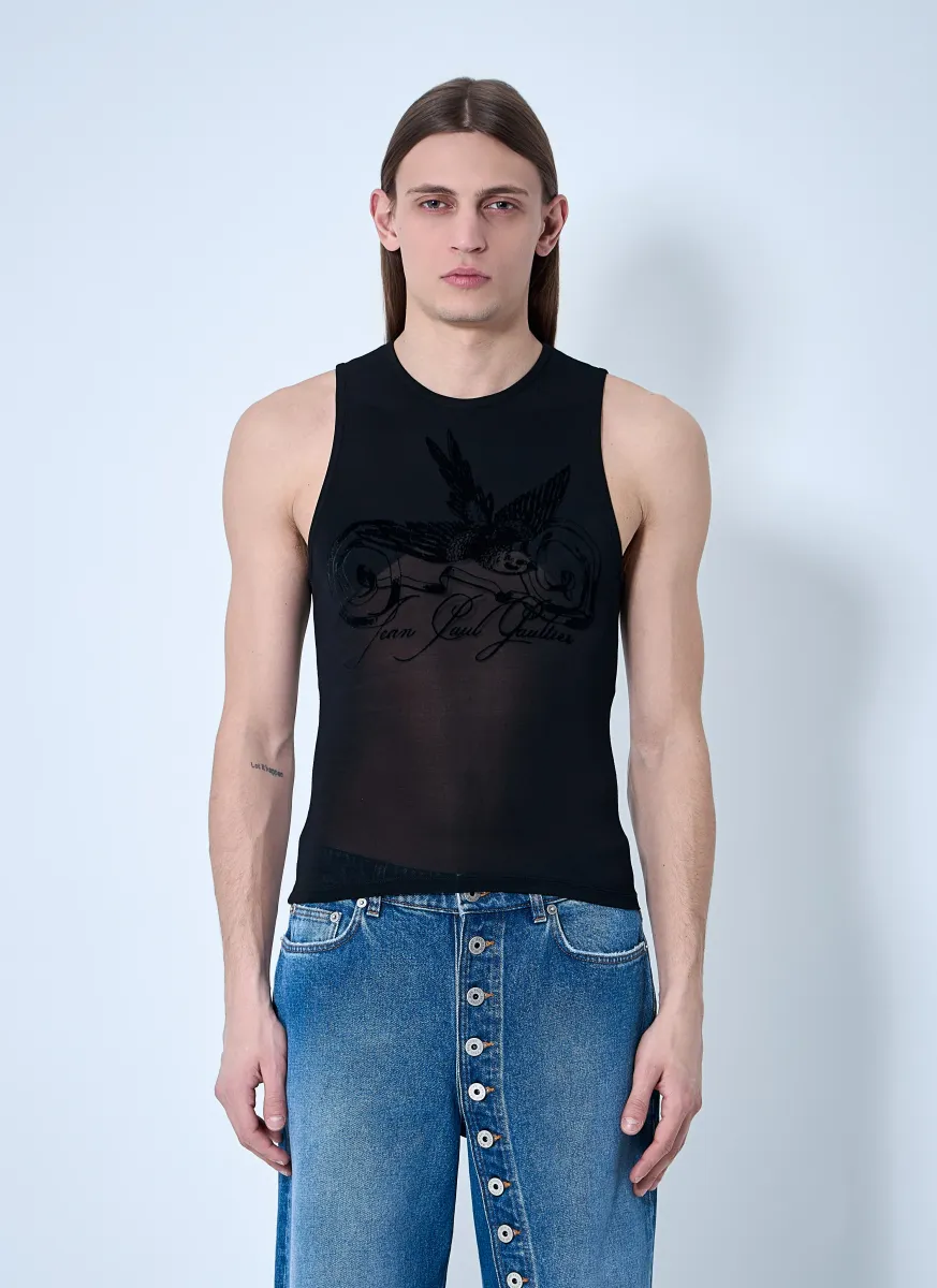Mesh Tattoo Tank Top