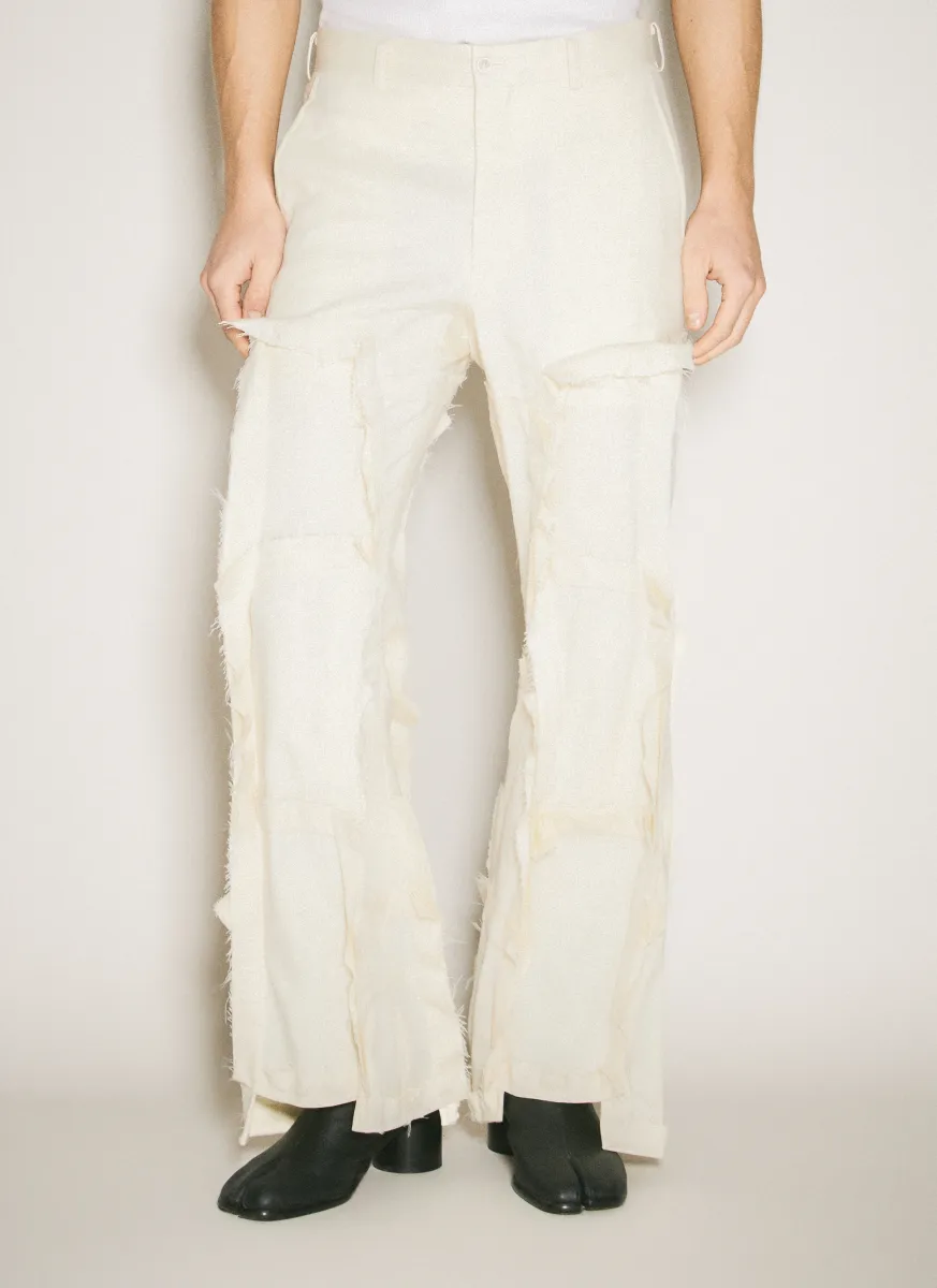 Panelled Wool-Blend Pants