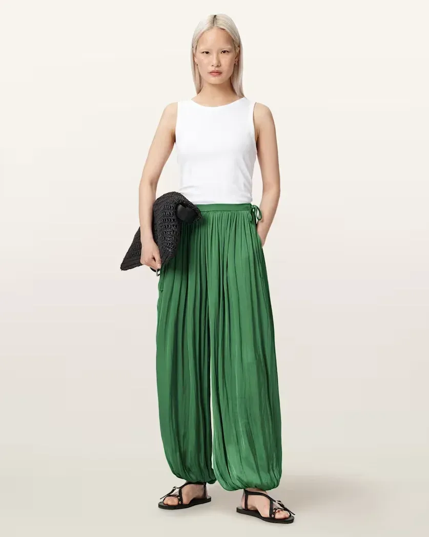 Eshe Baggy Fit Satin Trousers