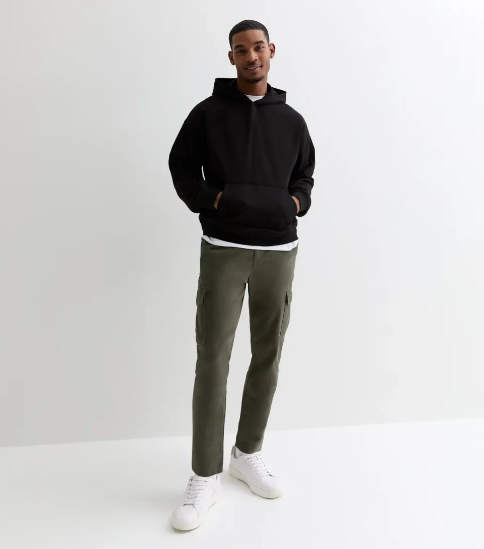 Women's Khaki Cotton Cargo Trousers