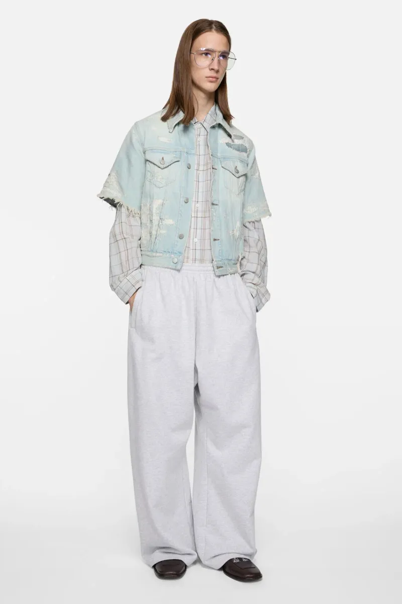Mended denim jacket