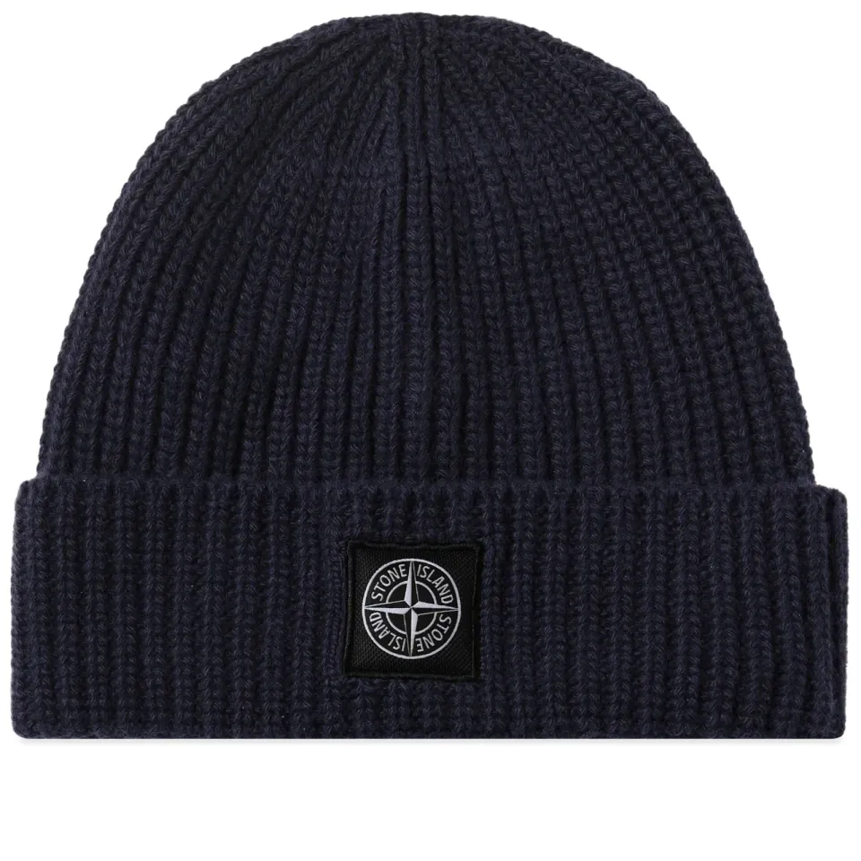 Wool Patch Beanie Hat
