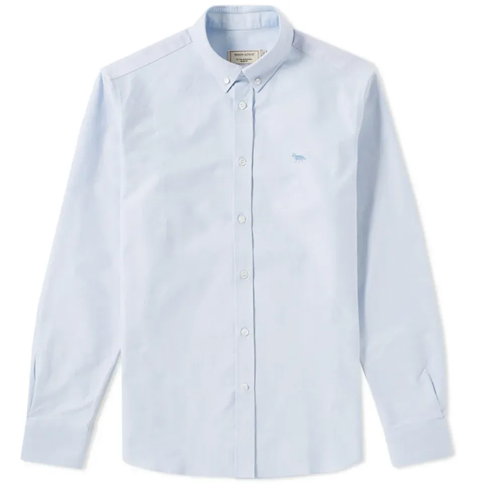 Maison Kitsuné Button Down Classic Embroidered Fox Shirt