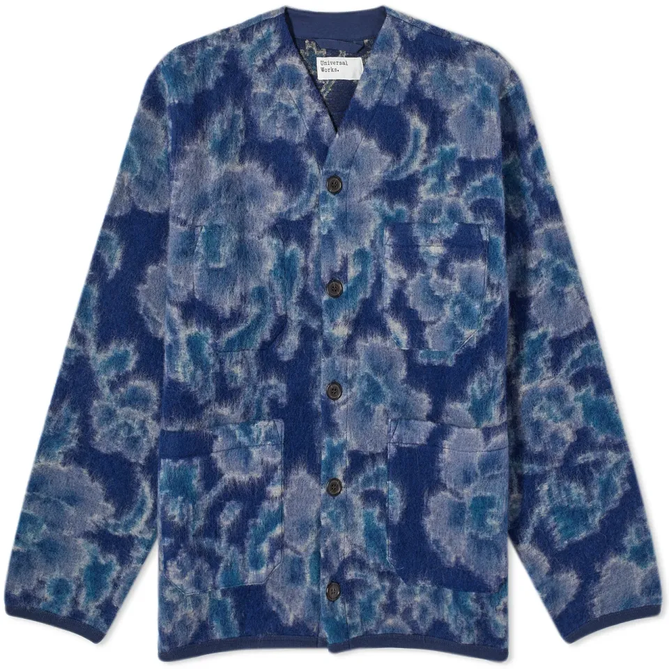Flower Wool Fleece Cardigan