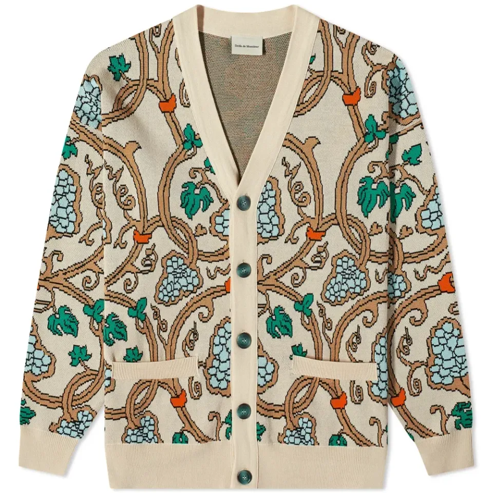 Grapes Intarsia Cardigan
