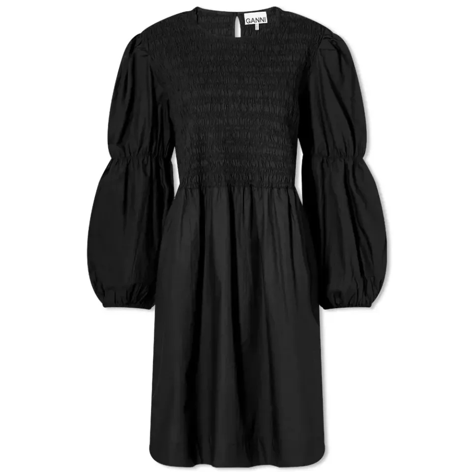 Cotton Poplin Mini Smock Dress