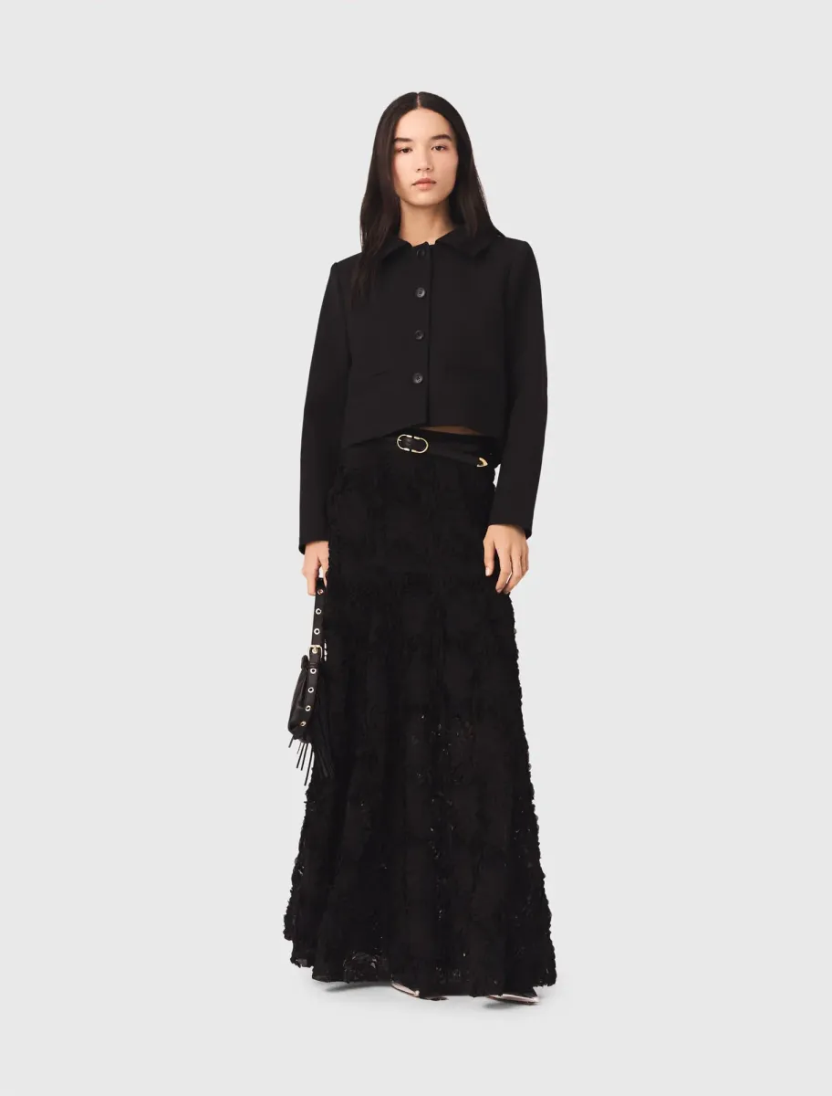 Long embroidered skirt