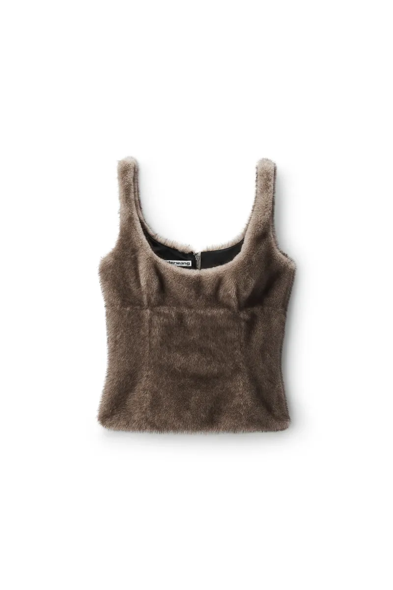 FAUX FUR FITTED TANK