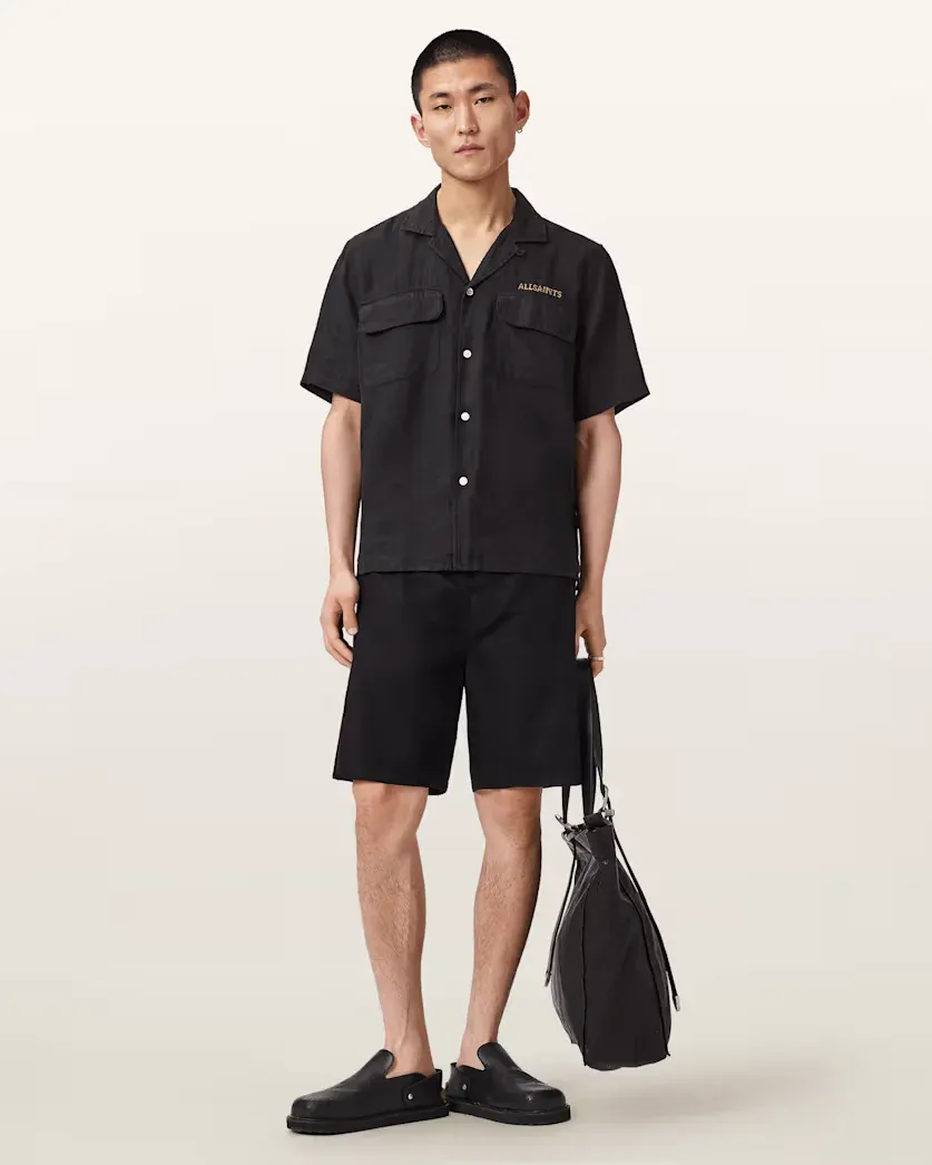 Corbett Relaxed Fit Linen Blend Shorts