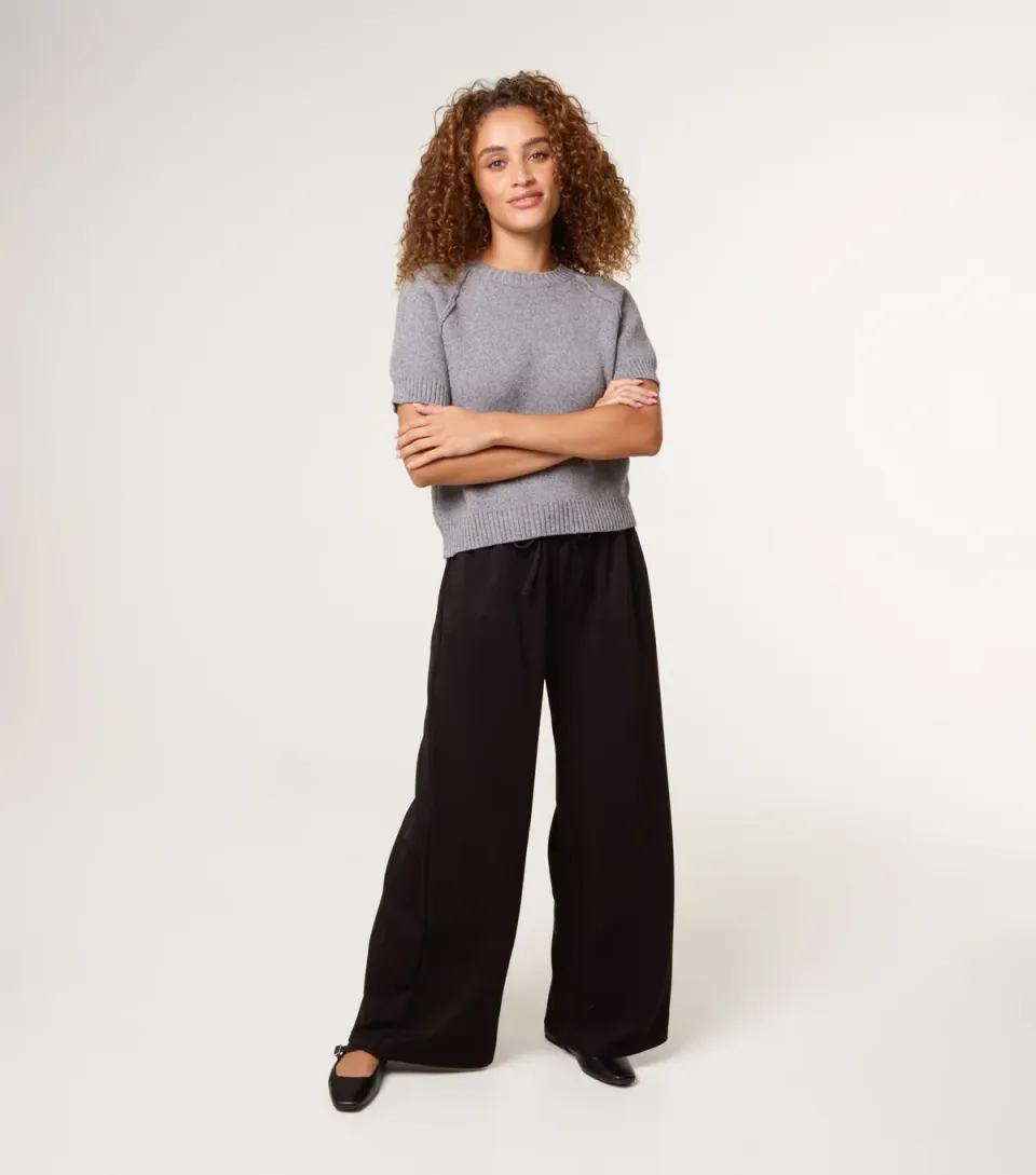 Women's Black Wide Leg Trousers