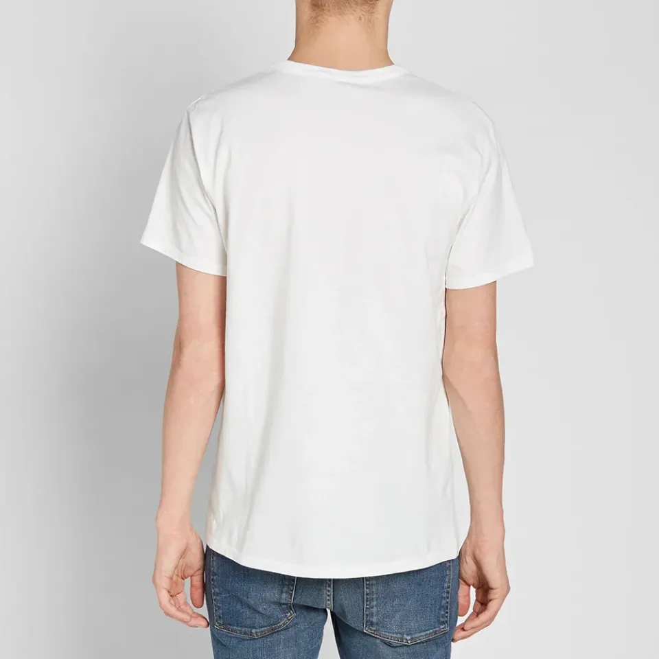 Maison Kitsuné Striped Text Tee
