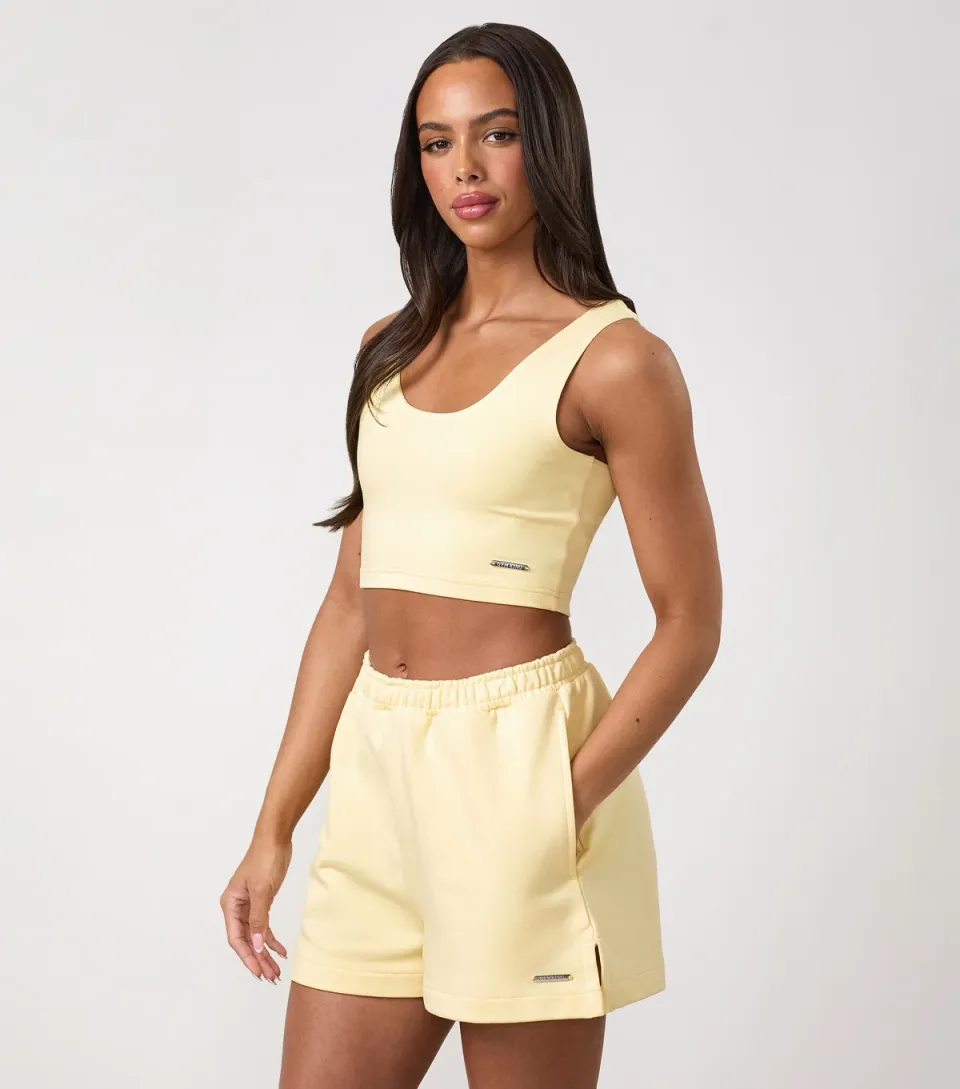 Women's Yellow Cotton Haze Jersey Vest