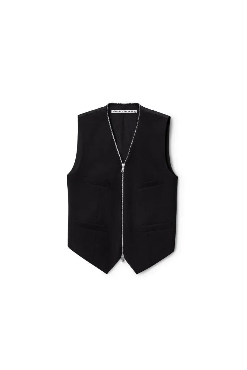 Zipper Tailored Vest