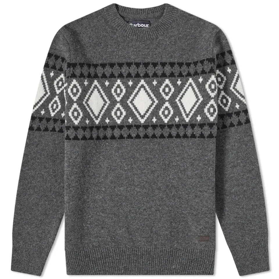 Essential Diamond Crew Knit