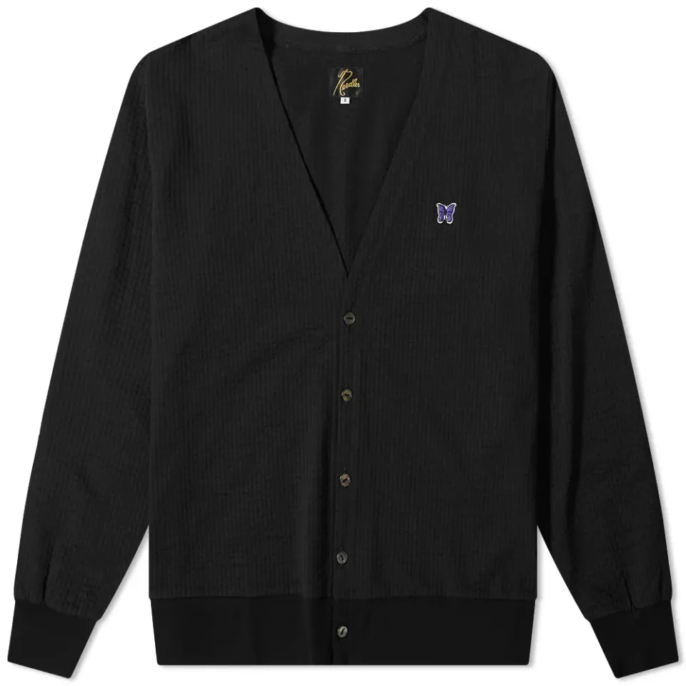 Seersucker Jersey Cardigan