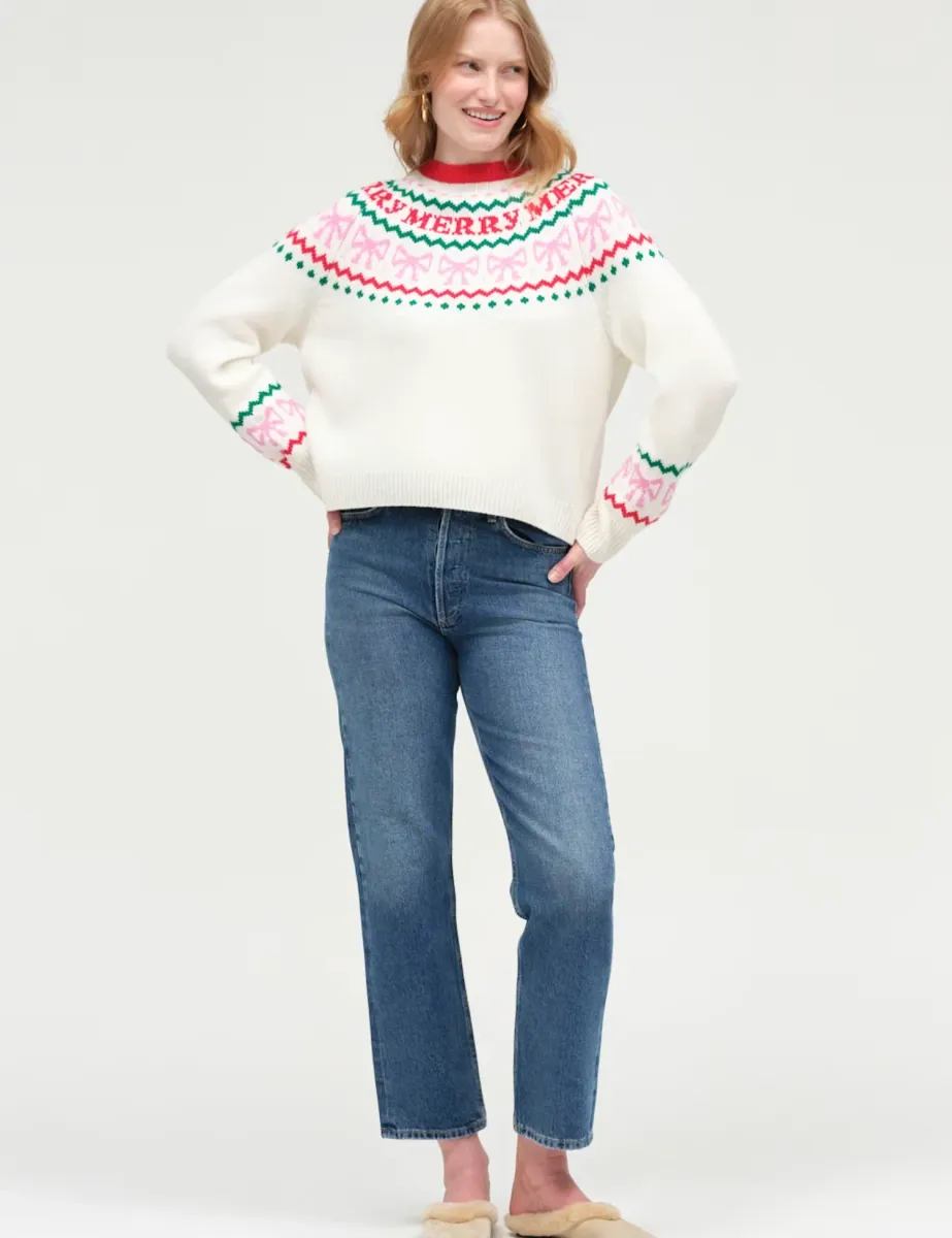 Fairisle Wool Cashmere Crew Neck Jumper