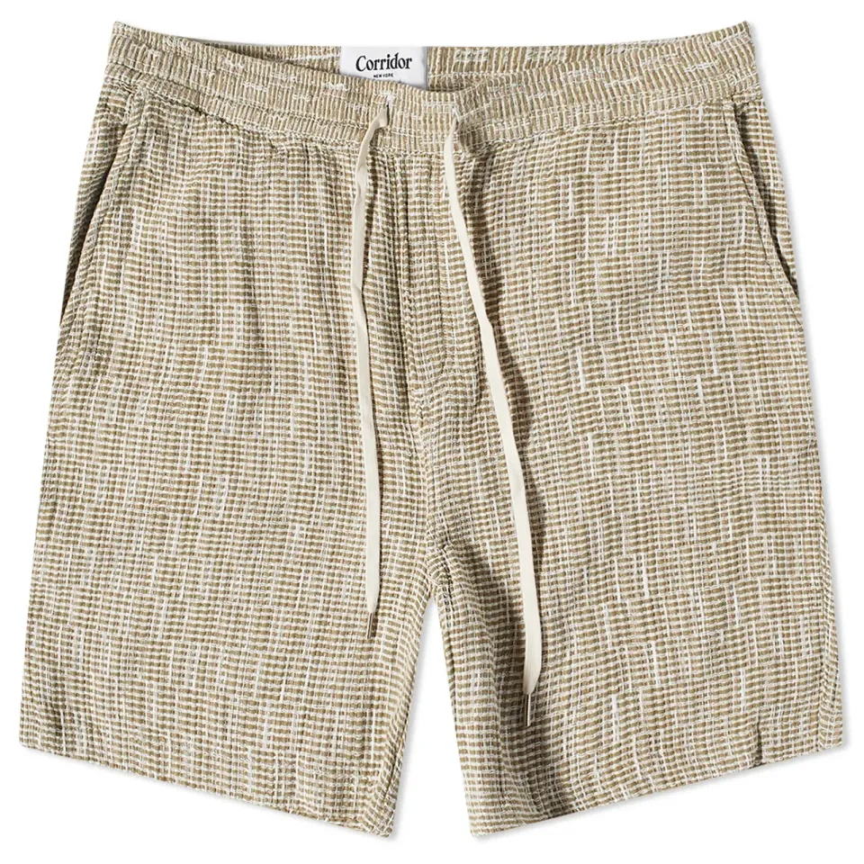 Rainbow Weave Drawstring Shorts