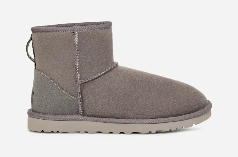Classic Mini Boot for Men, Leather/Shearling/Suede